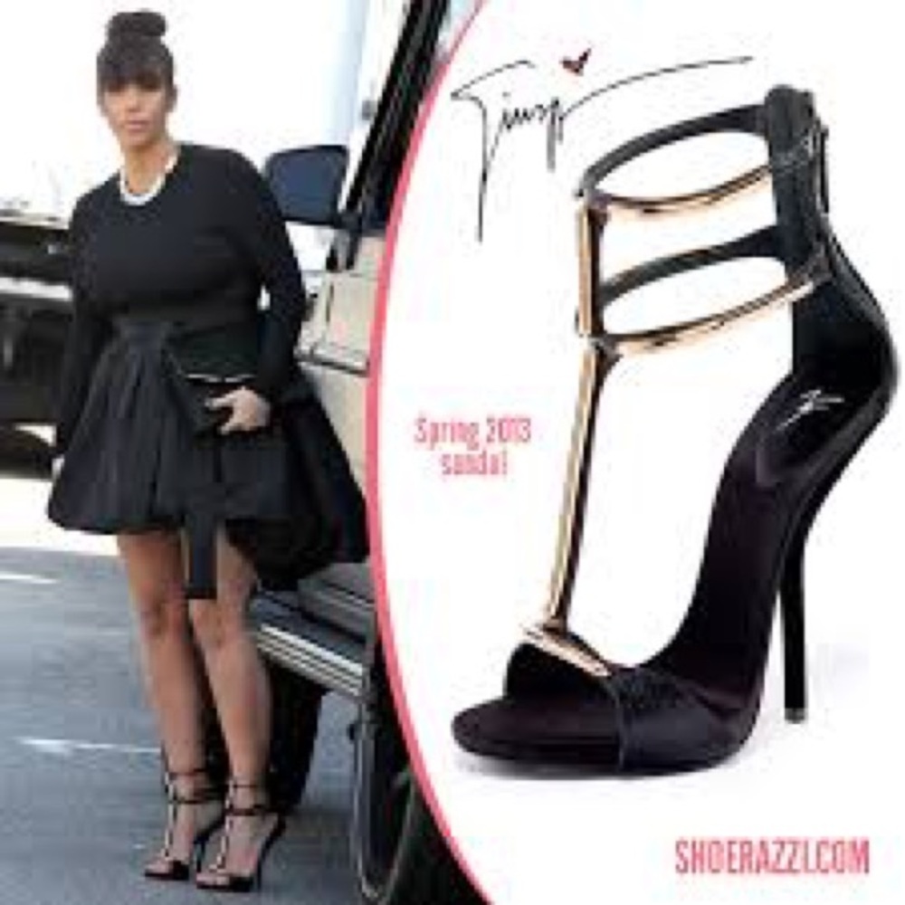 Kim K Giuseppe Zanotti Black Heels, Size 39